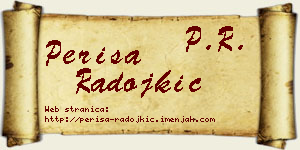 Periša Radojkić vizit kartica